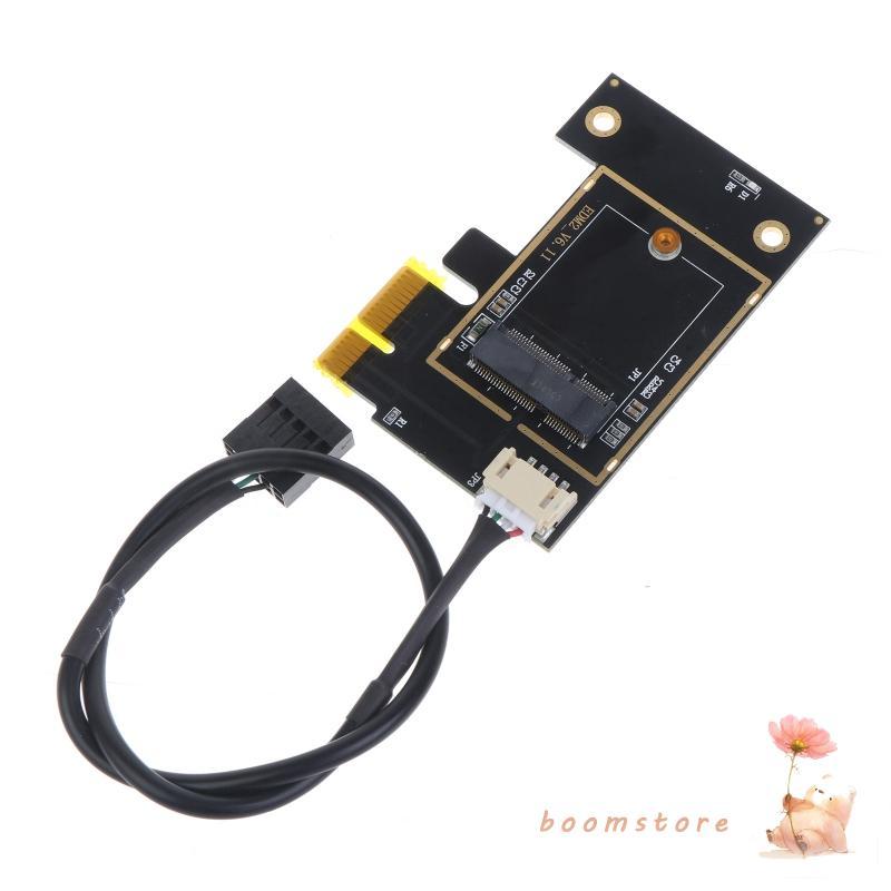 Boom Wifi การ์ด PCI-E 1X สําหรับ M 2 NGFF เดสก์ท็อป WI-FI อะแดปเตอร์สําหรับ AX200 9260AC 8260AC 7265