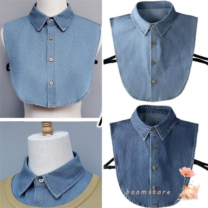 Boom Stylish Jeans Shirt Collar Unisex Design Fashion Neckpie สําหรับโอกาสต่างๆ