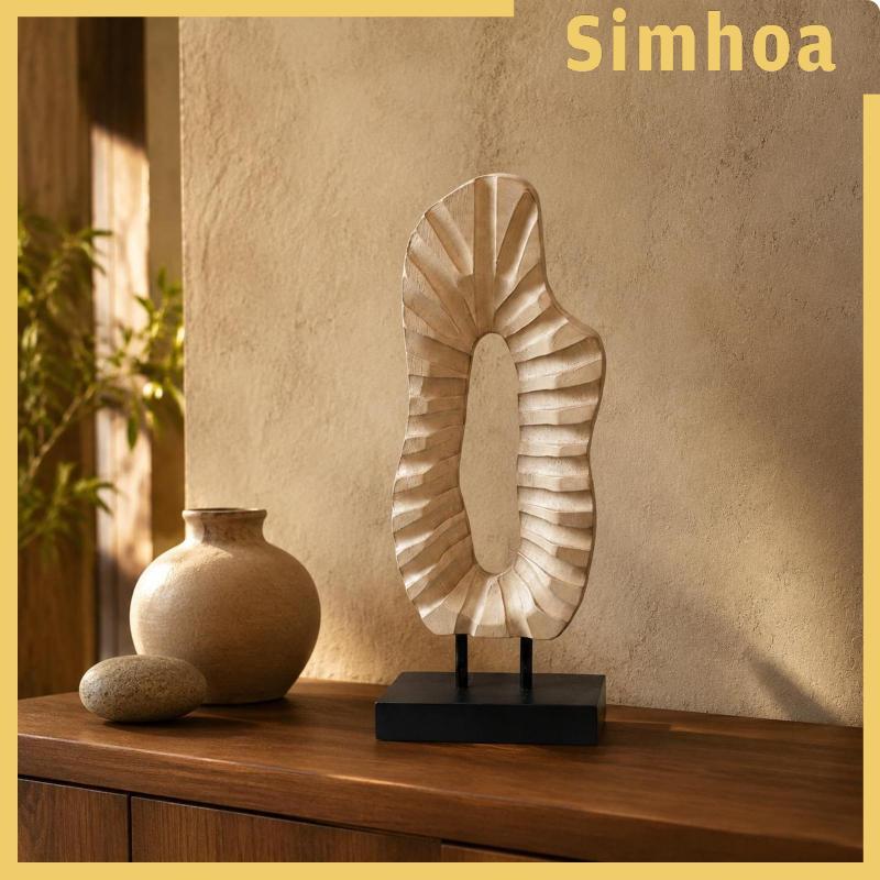 [SIMHOA] Wabi Sab Sculpture New Chinese Aesthetic Table Ornament for Black Tall