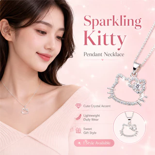 ของขวัญวันเกิดใหม่ สร้อยคอคิตตี้ จี้น่ารักหวาน โซ่กระดูกไหปลาร้า