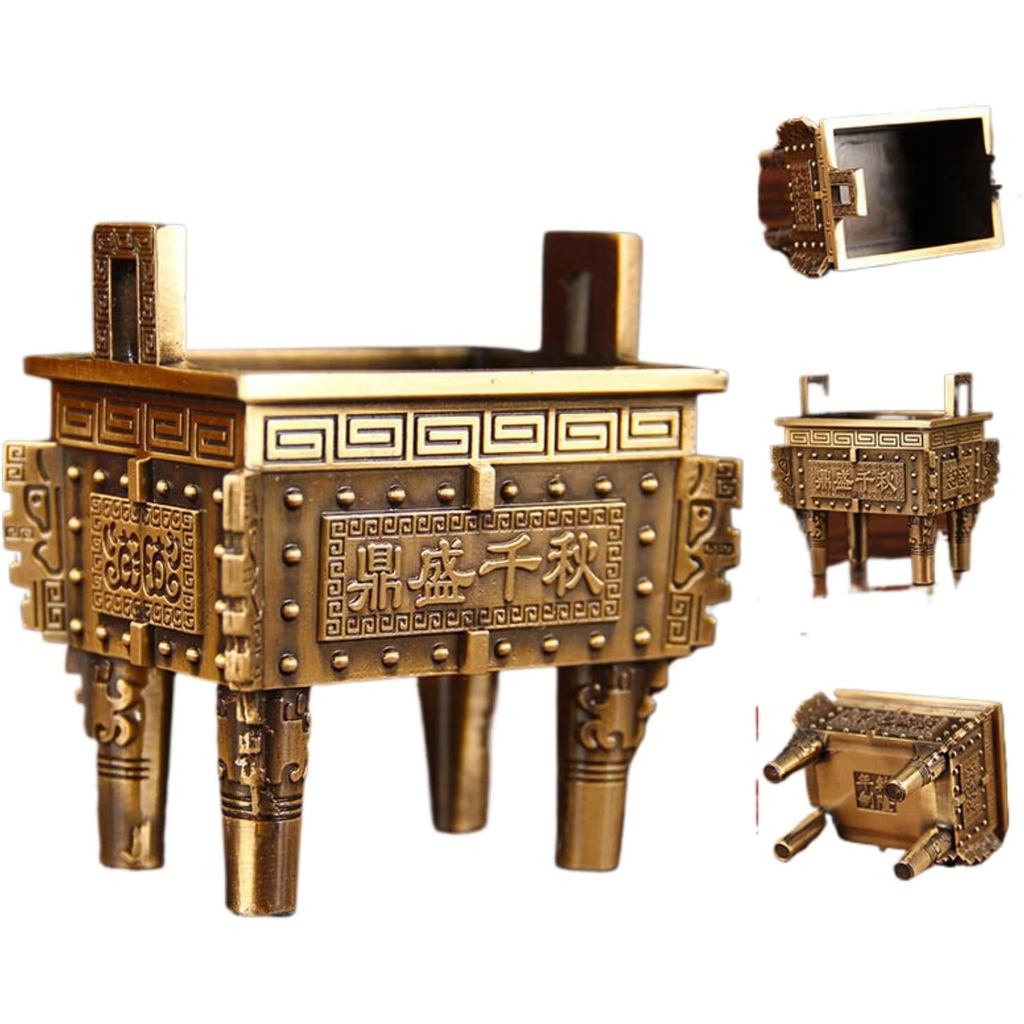 รูปปั้น Home และ Office Decor สําหรับความสําเร็จและโชคลาภ 铜置物背心式古大方 现货铜精装饰 现货口装 Q-1746 Q050