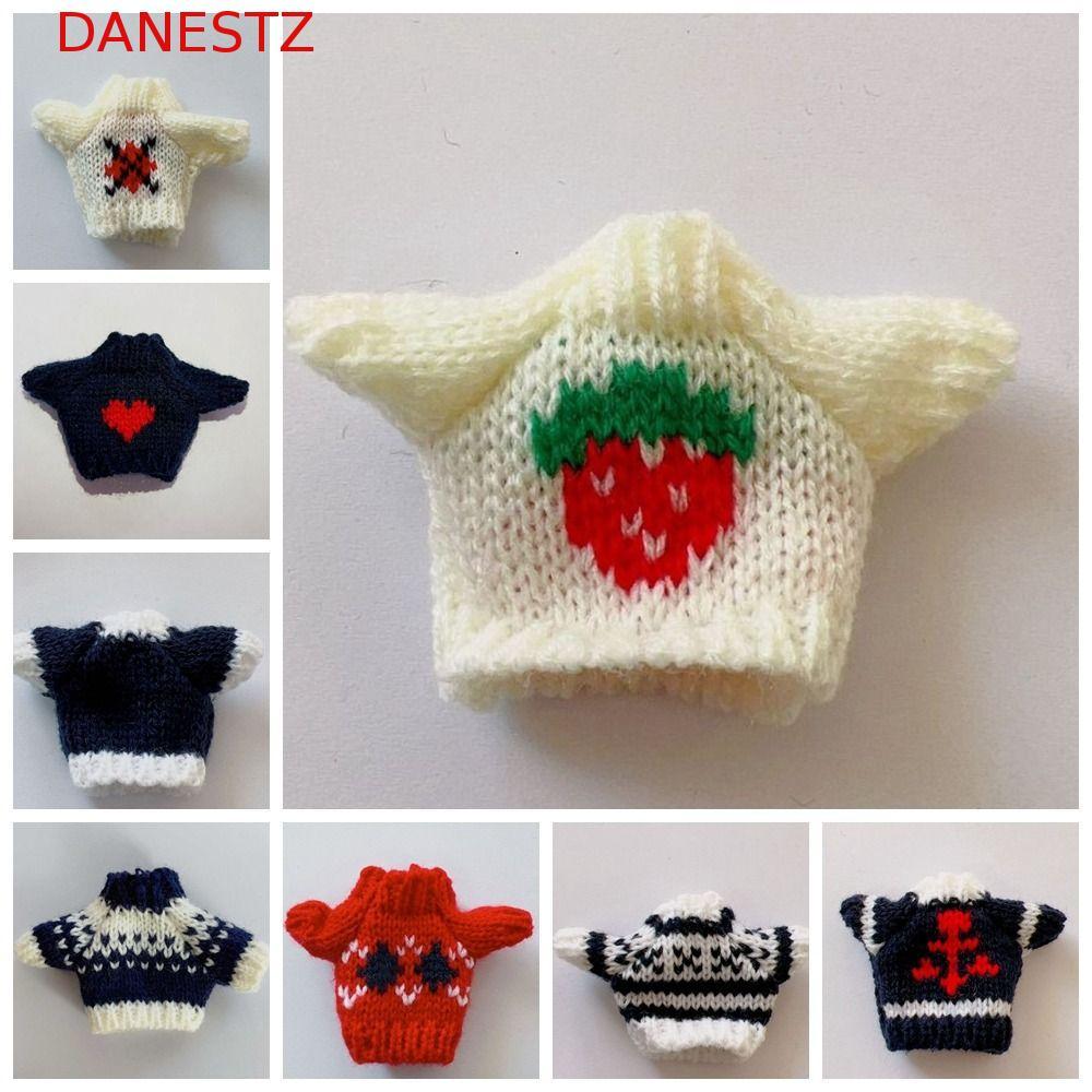 DANESTZ Dolls Sweater เสื้อผ้าตุ๊กตา BJD สีขาว/แดง/เขียวน่ารัก, เสื้อผ้ากันหนาว ตุ๊กตาไอดอลสไตล์คริส