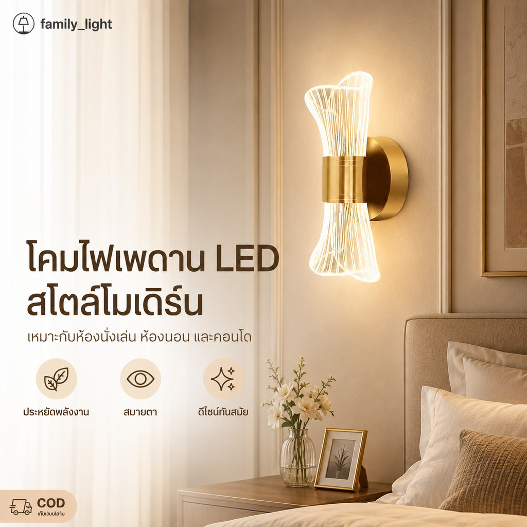 โคมไฟติดผนังสไตล์เชิงเทียน สีทอง ควบคุมด้วยสวิตช์สัมผัส สำหรับตกแต่งห้องนอน ทางเข้าห้องโถง ห้องนั่งเล่น