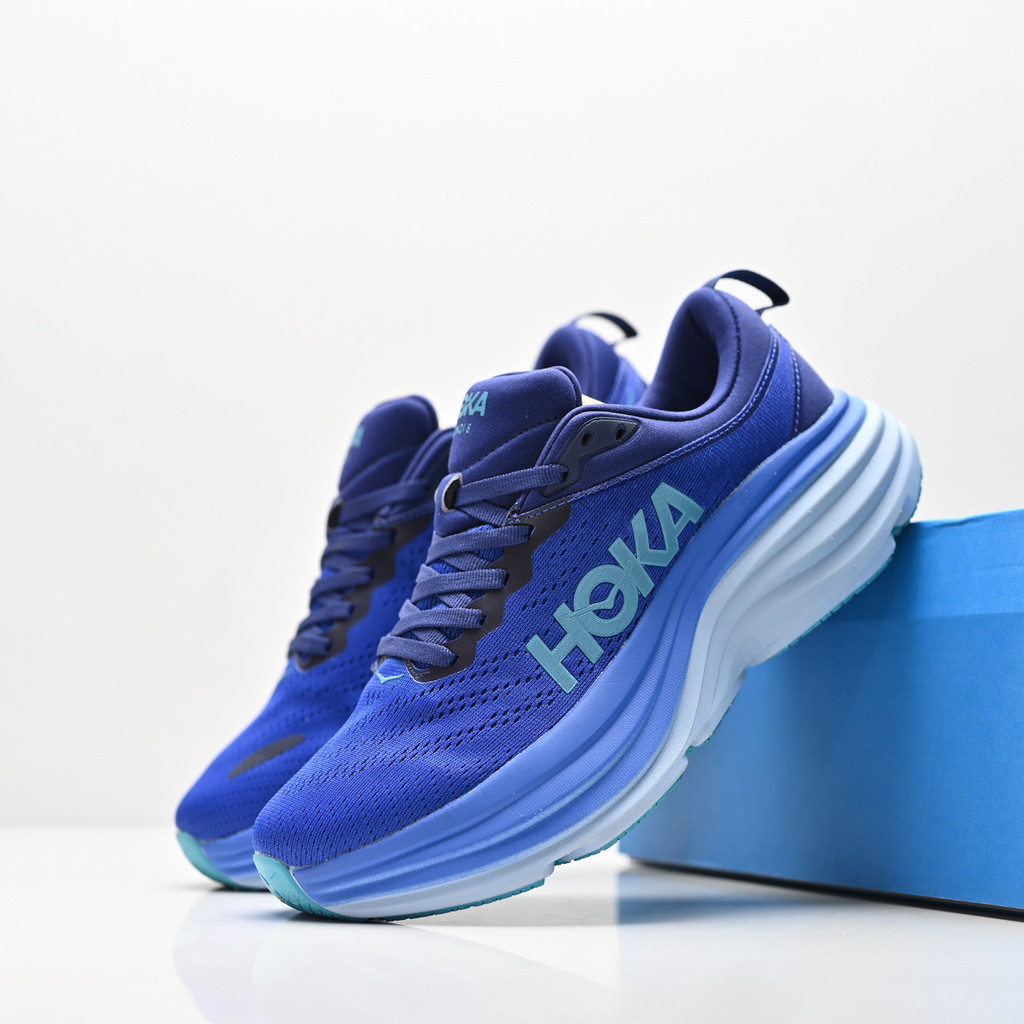 94SX Hoka One One One Bondi 8 รองเท้าวิ่ง Unisex ออกแบบมาเป็นพิเศษสําหรับให้การรองรับสูง หายใจ และเบ