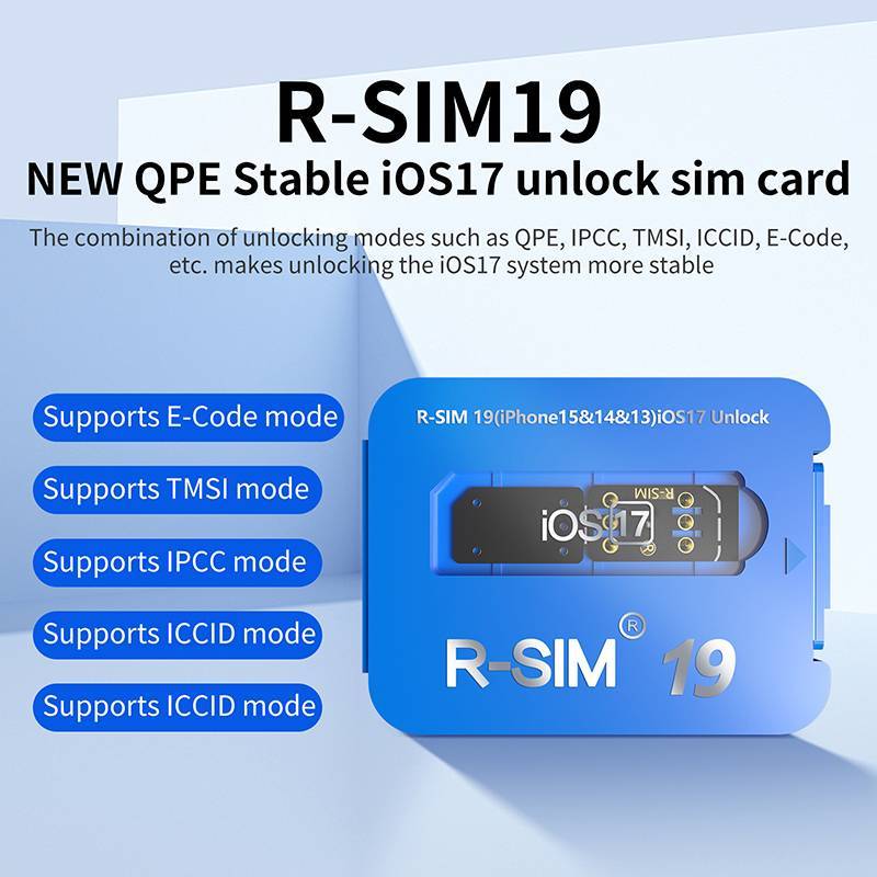 WL| R-SIM19 ใหม่ QPE Stable IOS17 ปล่อยการ์ดสําหรับช่วงเต็ม 6-17 Unlo ใหม่