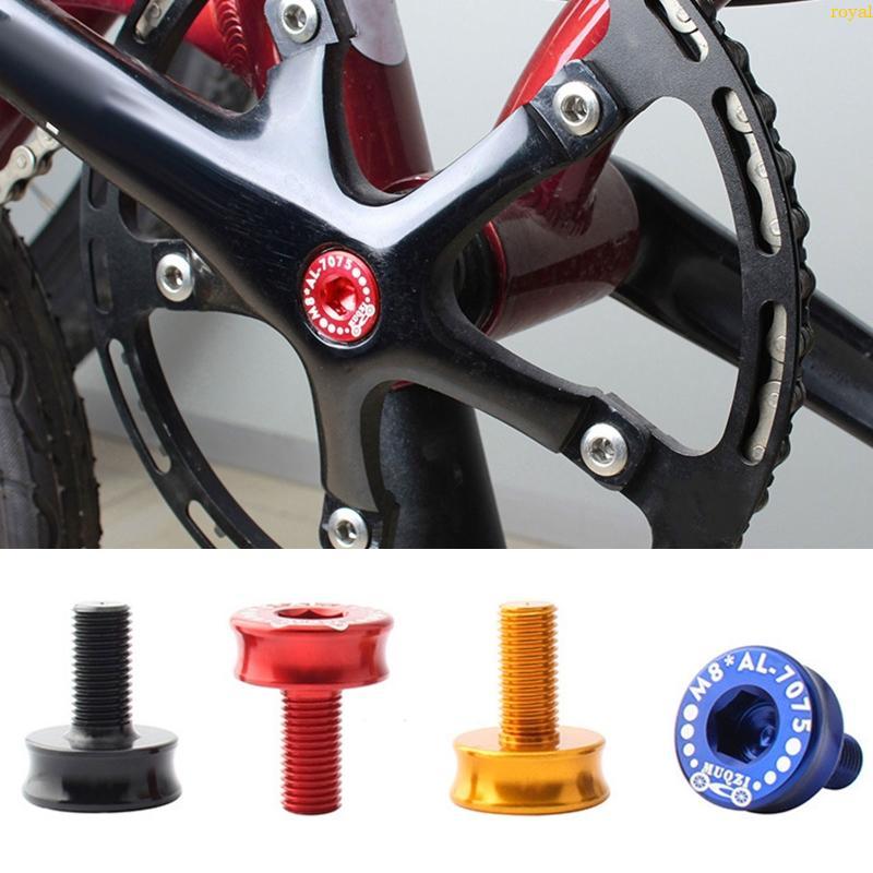 (ส่วนลดสูง)oyalking.th 8mm Allen Key Arm Screw Axes Fixing Bolts Crank อลูมิเนียมอัลลอยด์ขี่จักรยาน 