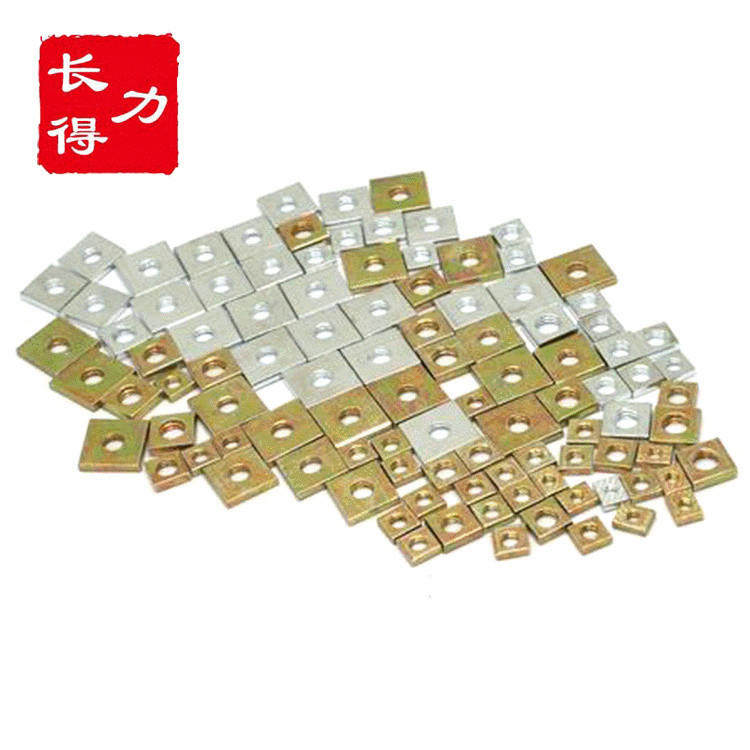 Square Nut ANSI B18.2.2 เชื่อมอเมริกันเกลียวสแควร์อ่อนนุชสแตนเลสเหล็กคาร์บอน Luster สังกะสี M7PQ