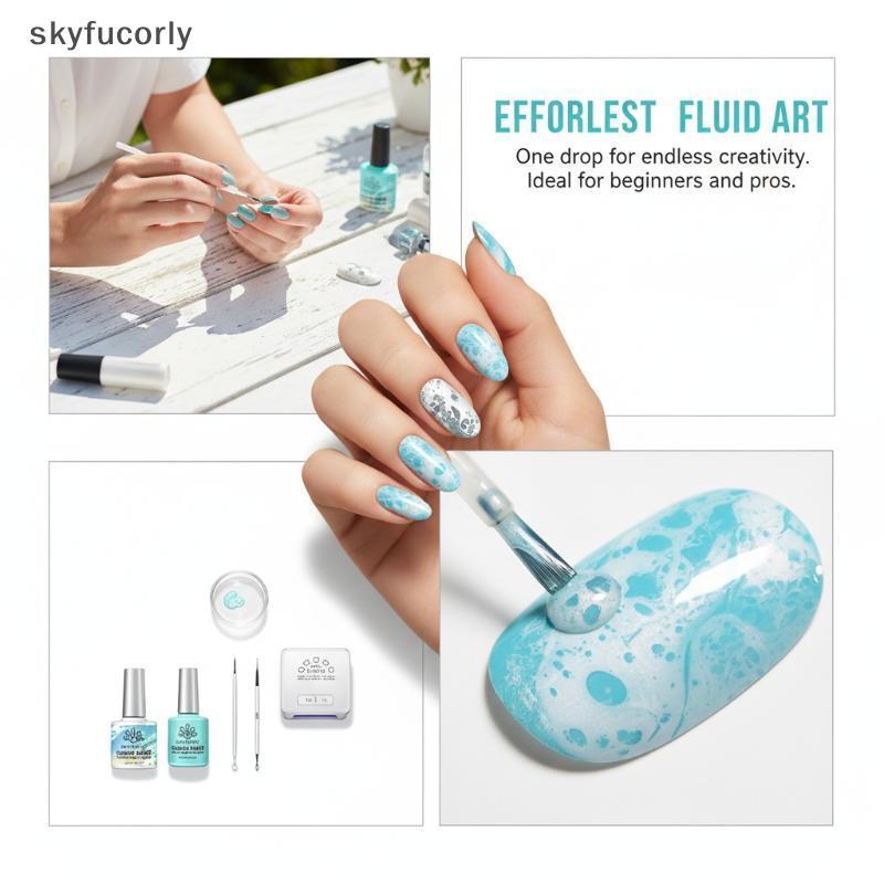 [SYFU] 10ml White Blooming Wave Gel Nail Art VN