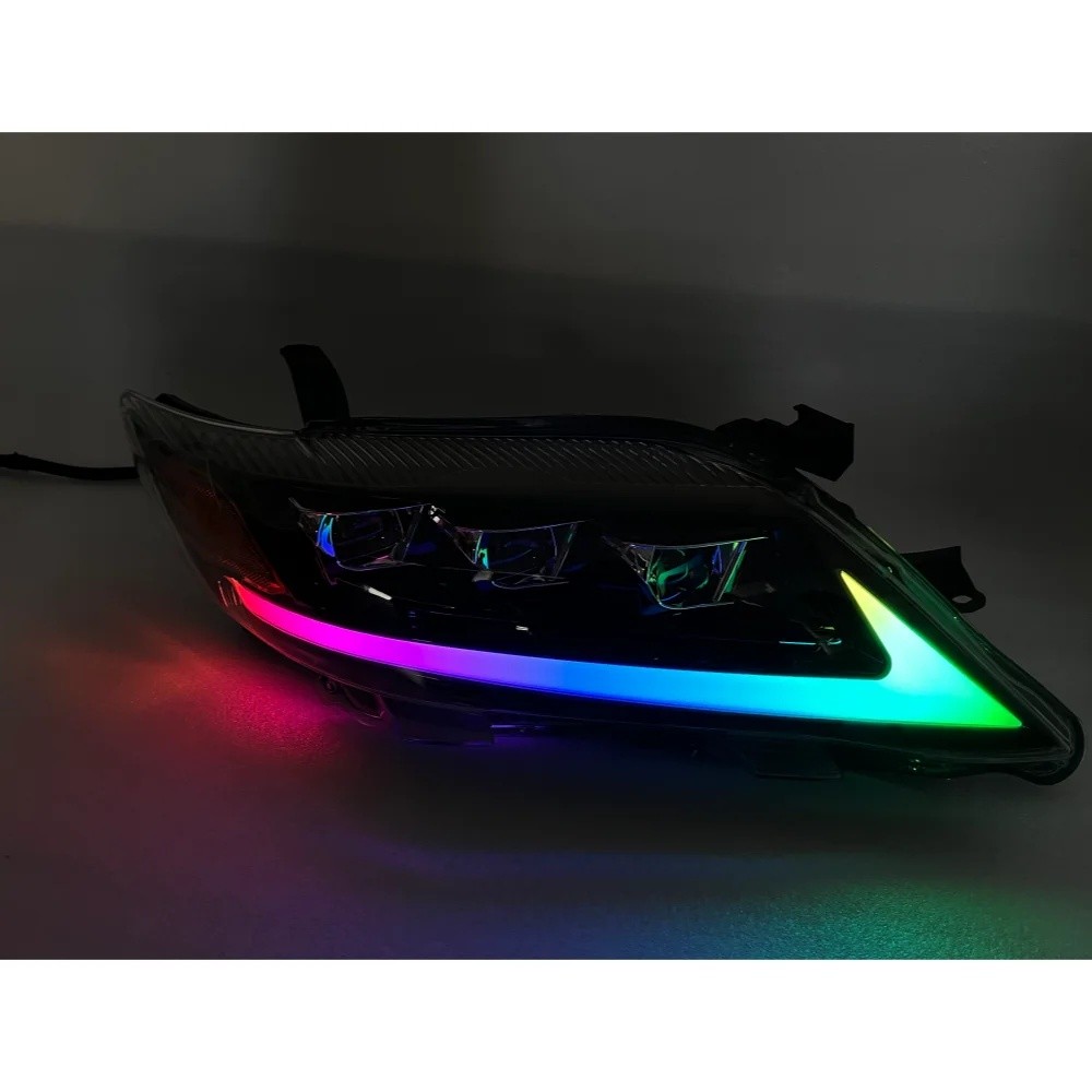 NVHB Original Auto-y ไฟรถ LED ไฟวิ่งกลางวันสําหรับ Toyota Camry 2007-11 ไฟหน้า RGB Drl LED ไฟหน้าสํา