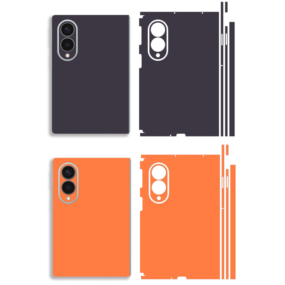 สติกเกอร์ฟิล์มตกแต่งสีพื้น สำหรับ Samsung Galaxy Z Fold 8 Ultra 7 6 5 4 3 ฟิล์มปกป้องหน้าจอด้านหลัง สติกเกอร์เปลี่ยนสีตัวเครื่อง