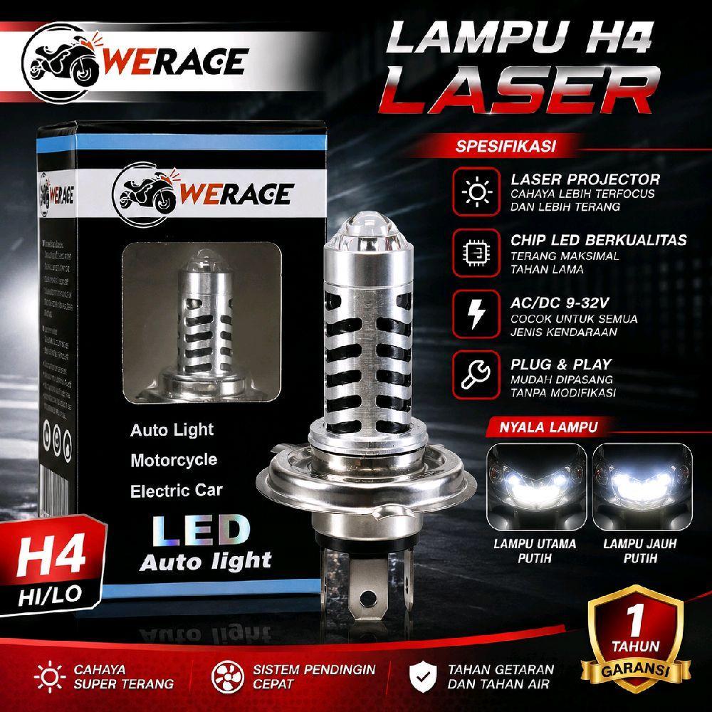 H4 LASER D2 Laser ไฟหน้ามอเตอร์ไซค์ 2 สี