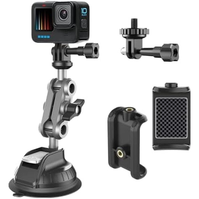 ดูดถ้วย GoPro Hero 11/10 / 9,สําหรับ DJI Osmo Action/Procket,สําหรับ Insta360 X3,ใช้งานร่วมกับสําหรั