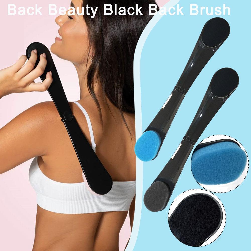 Back Beauty Brush ครีมกันแดดรักษาตัวเองแบบพับได้ Applicator สําหรับโลชั่นหลังใช้งานง่าย E4r9