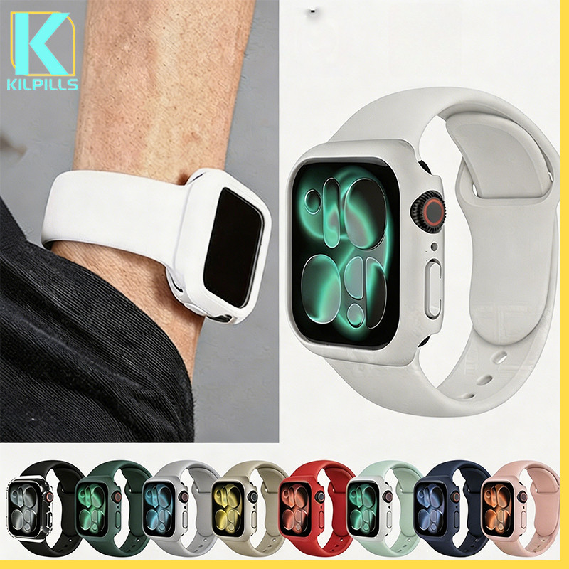เคสพีซี + สายซิลิโคน อะไหล่ทดแทน for IWatch Smartwatch SE 3 2 / Ultra 3 2 / Series 11 10 9 8 7 6 49 46 45 44 42 40 38mm