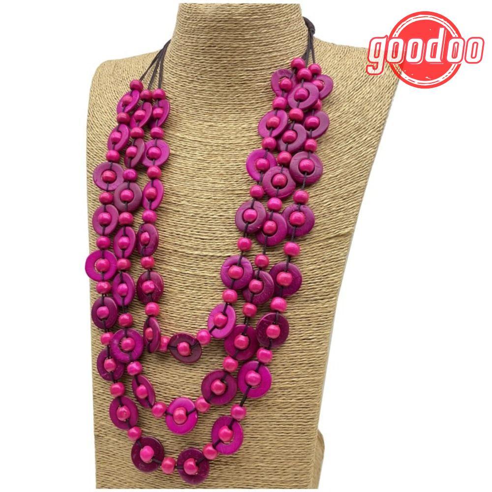 GOODOO จี้สร้อยคอ Statement Bib Bead เครื่องประดับคอแฮนด์เมด