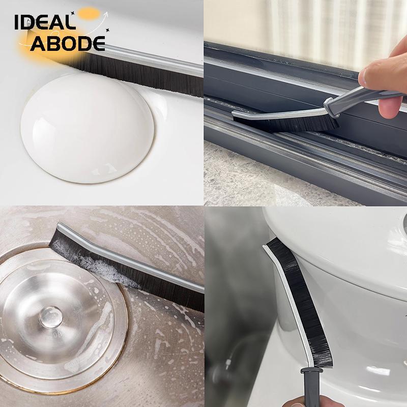 IDEALABODE Tiles แปรงทําความสะอาดยาแนวด้ามยาวแปรงทําความสะอาดในครัวเรือนที่ทนทาน