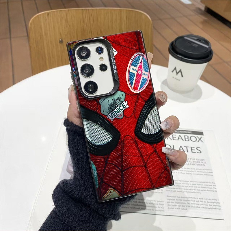 สติ๊กเกอร์เคสโทรศัพท์แมงมุมเข้ากันได้กับSamsung A05S, A15, A25, A35, A55, S22ULTRA, S23FE, S24ULTRA,
