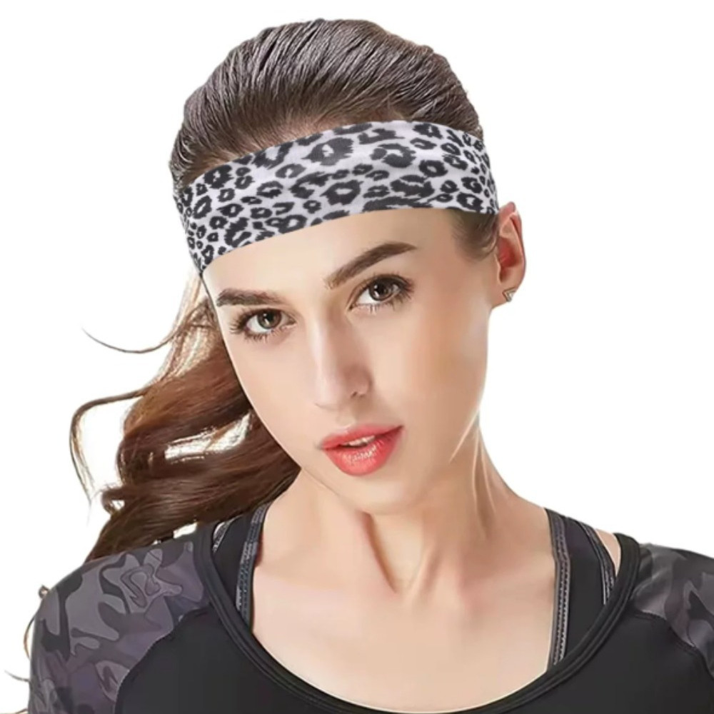 Ahellogirl طوق شعر رياضي عريض بنقشة الفهد — صورة 8