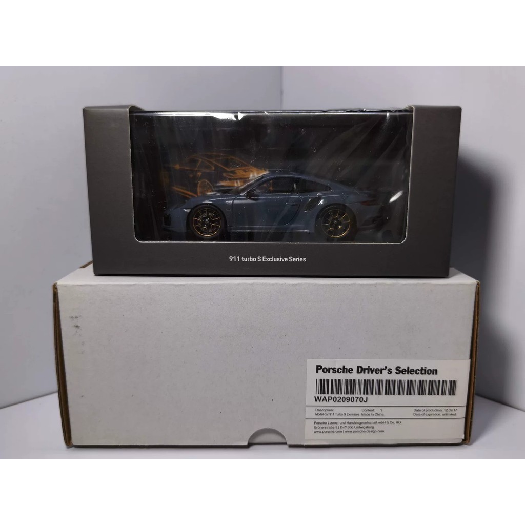 [คลังสินค้าพร้อมชุดเดียว] โรงงานเดิม Porsche 911 turbo S Exclusive Series 1: 43 Official Car Model P