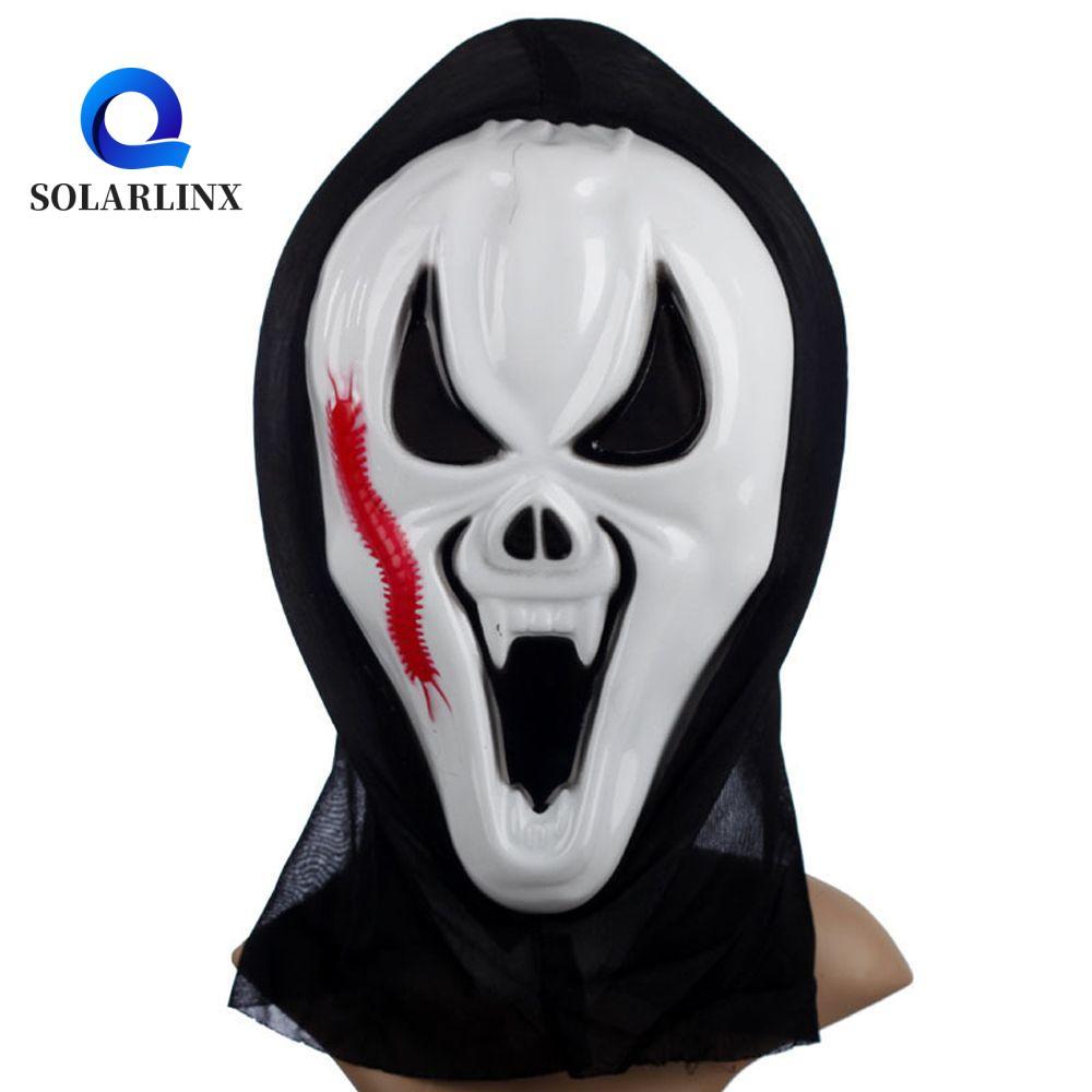 SOLARLINX หน้ากากสยองขวัญสําหรับเต้นรําของเล่นเคล็ดลับตกแต่ง Prop ตกแต่งฮาโลวีนน่ากลัว Creative Scre