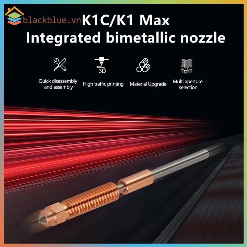 BBLUE Creality K1C K1 Max K1 SE ชุดหัวฉีด Qui Swap Design สําหรับอัพเกรดการบํารุงรักษาได้ง่าย fit K2