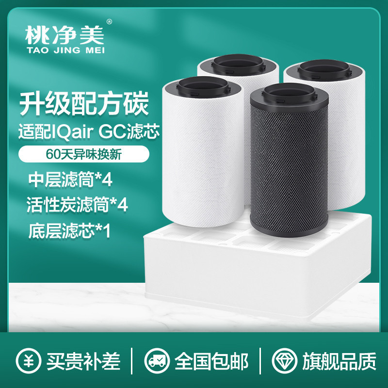 เหมาะสําหรับเครื่องฟอกอากาศ IQAir HealthProGCHEPA ตัวกรองชั้นหนึ่งถ่านกัมมันต์ชุดกรอง L