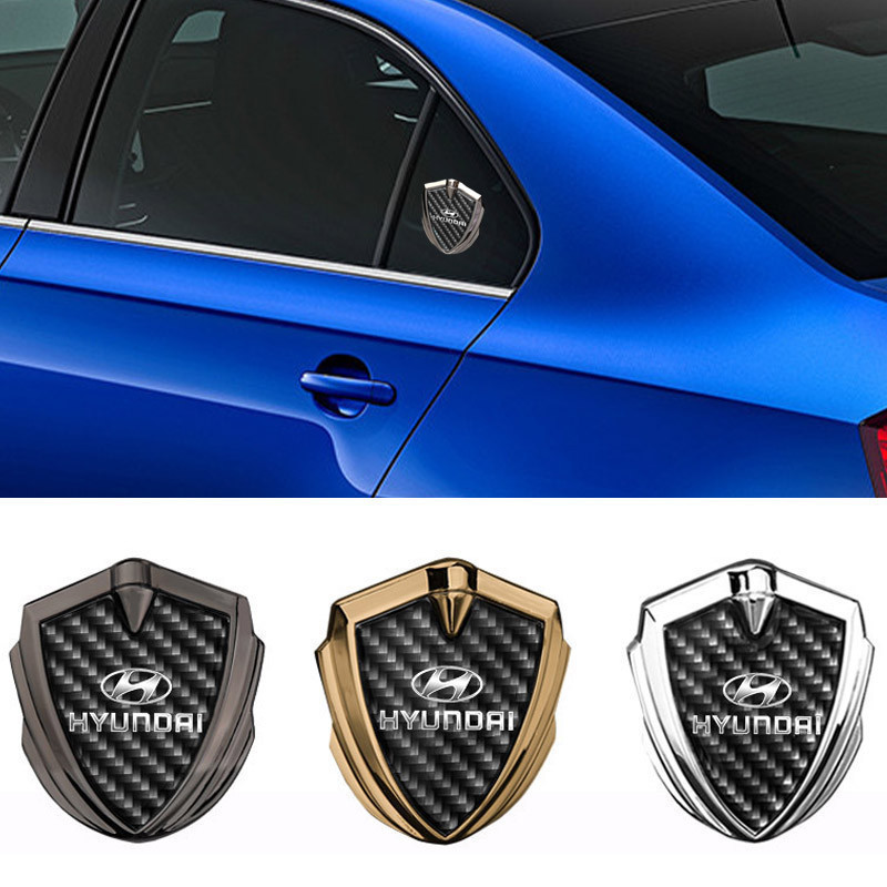 3D รถภายนอก Decal สําหรับ Hyundai i20 Elantra i10 Grand Starex SantaFe Sonata Tucson Getz Matrix Acc