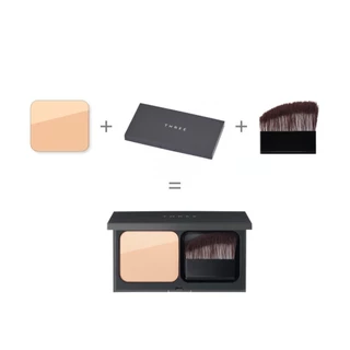 THREE Pristine Complexion Powder Foundation 12g Refill พิสทีน คอมเพล็กชั่น พาวเดอร์ ฟาวเดชั่น แป้งผสมรองพื้น รีฟีล