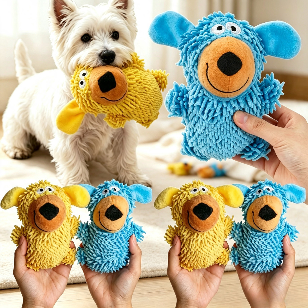Squeaky ตุ๊กตาสุนัขกระดูกของเล่น Tough Chew สําหรับ Aggressive Chewers Interactive Pet Play