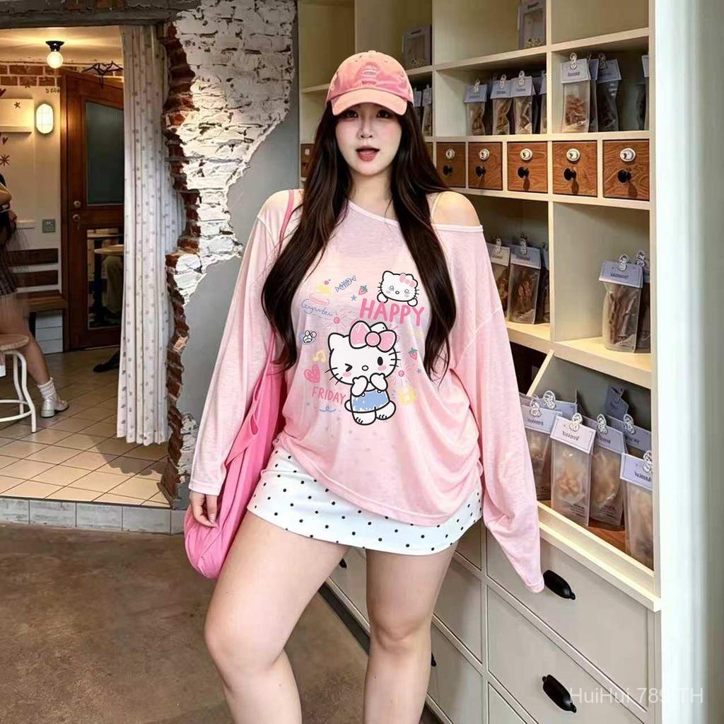 เสื้อคลุมกันแดดผู้หญิงสไตล์อเมริกันแนว "ฮอตเกิร์ล" เนื้อบางเบา โปร่งแสงเล็กน้อย ใส่ได้ในห้องแอร์ ฤดูร้อน ทรงหลวม สไตล์เก