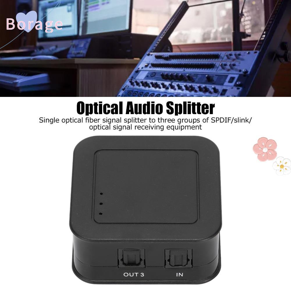 BORRAONE ไฟเบอร์ Audio Splitter, รองรับ Dolby‐AC3/DTS/LPM 2.0 สําหรับ US Plug Digital SPDIF Audio Sp