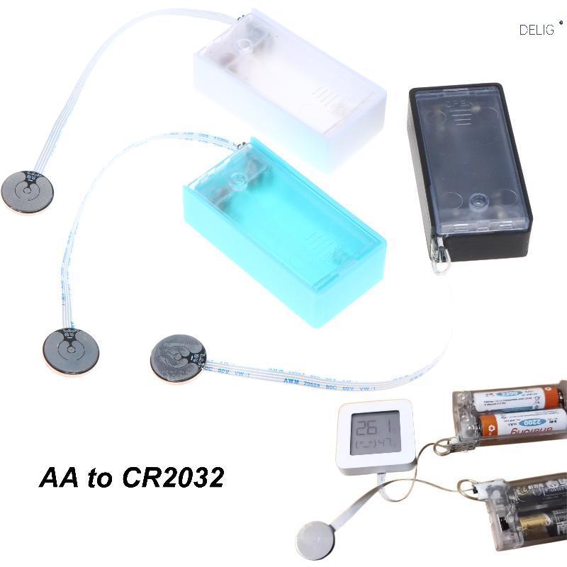 DELIG>CR2032 ถึง AAแบตเตอรี่Converter 1 ชิ้น 0.15 มม.Non-Destructiveการปรับเปลี่ยนกันสนิมสําหรับระยะ