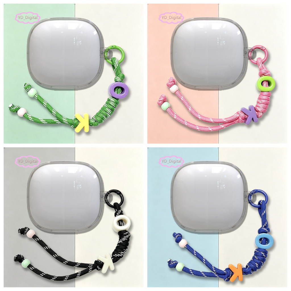 เข้ากันได้กับ Beats Fit Pro หูฟังป้องกัน Soft Shell Case TPU Transpent Clear หูฟังพร้อมเชือกเส้นเล็ก