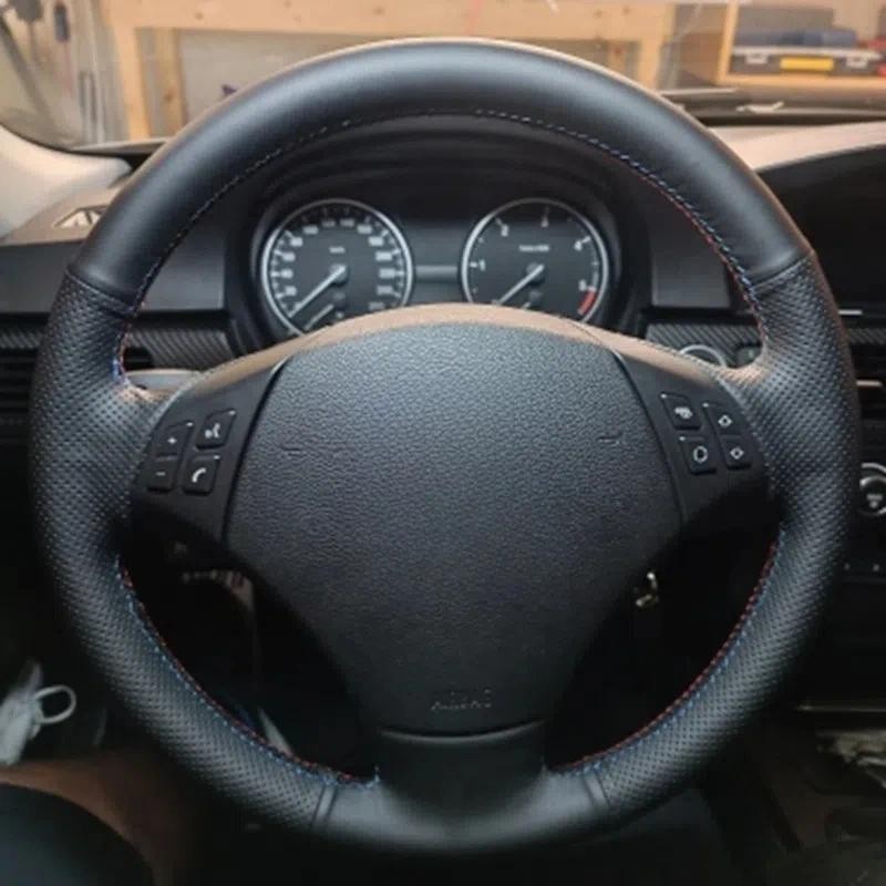 พวงมาลัยรถ Anti-Slip หนังเทียม Auto ภายในสําหรับ BMW E90 320 318i 320i 325i 330i 320d X1 328xi 2007
