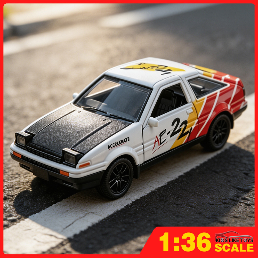 KLT 1:36 Toyota AE86 โมเดลรถเหล็กรถโลหะผสมของเล่นของขวัญสําหรับเด็กเด็กผู้หญิง
