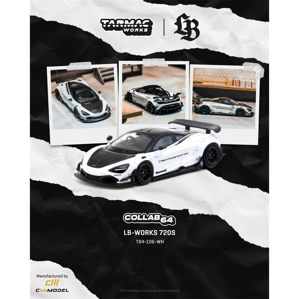 Tarmac Works TW 1:64 LB-WORKS 720S รถโมเดลDiecast