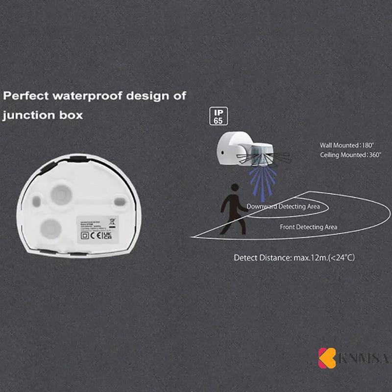 KNMSA] Double Probe Motion Sensor AC 220V-240V PIR Motion Detector อัตโนมัติ 180 ° Switch Light เซ็น