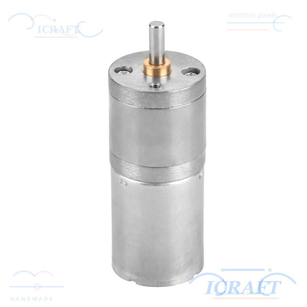 ICRAFT เกียร์มอเตอร์, 10RPM-1000RPM 25 มม. เส้นผ่านศูนย์กลางโลหะมอเตอร์เกียร์, Micro 25GA-370 Centri