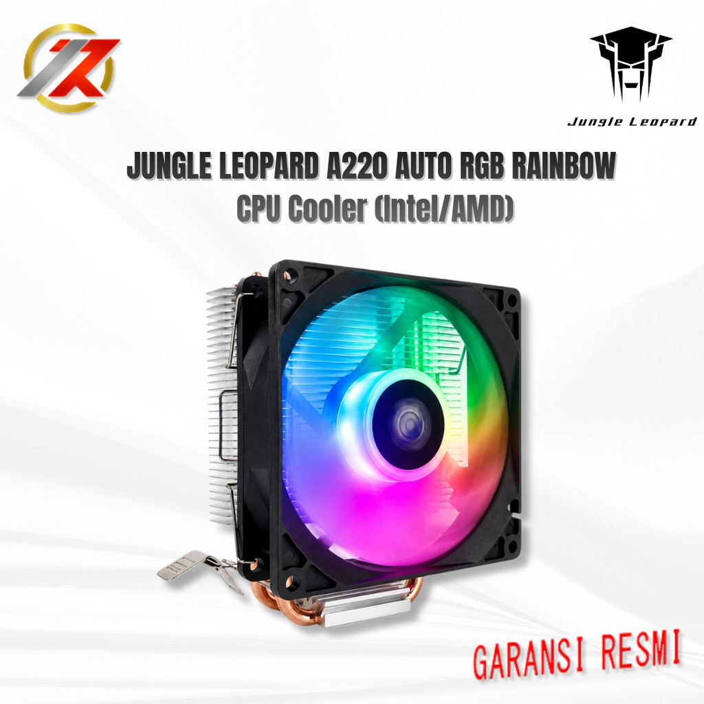 JUNGLE LEOPARD A220 AUTO RGB RAINBOW CPU Cooler (Intel/AMD) | คูลเลอร์ / พัดลม CPU RGB Rainbow Jungl