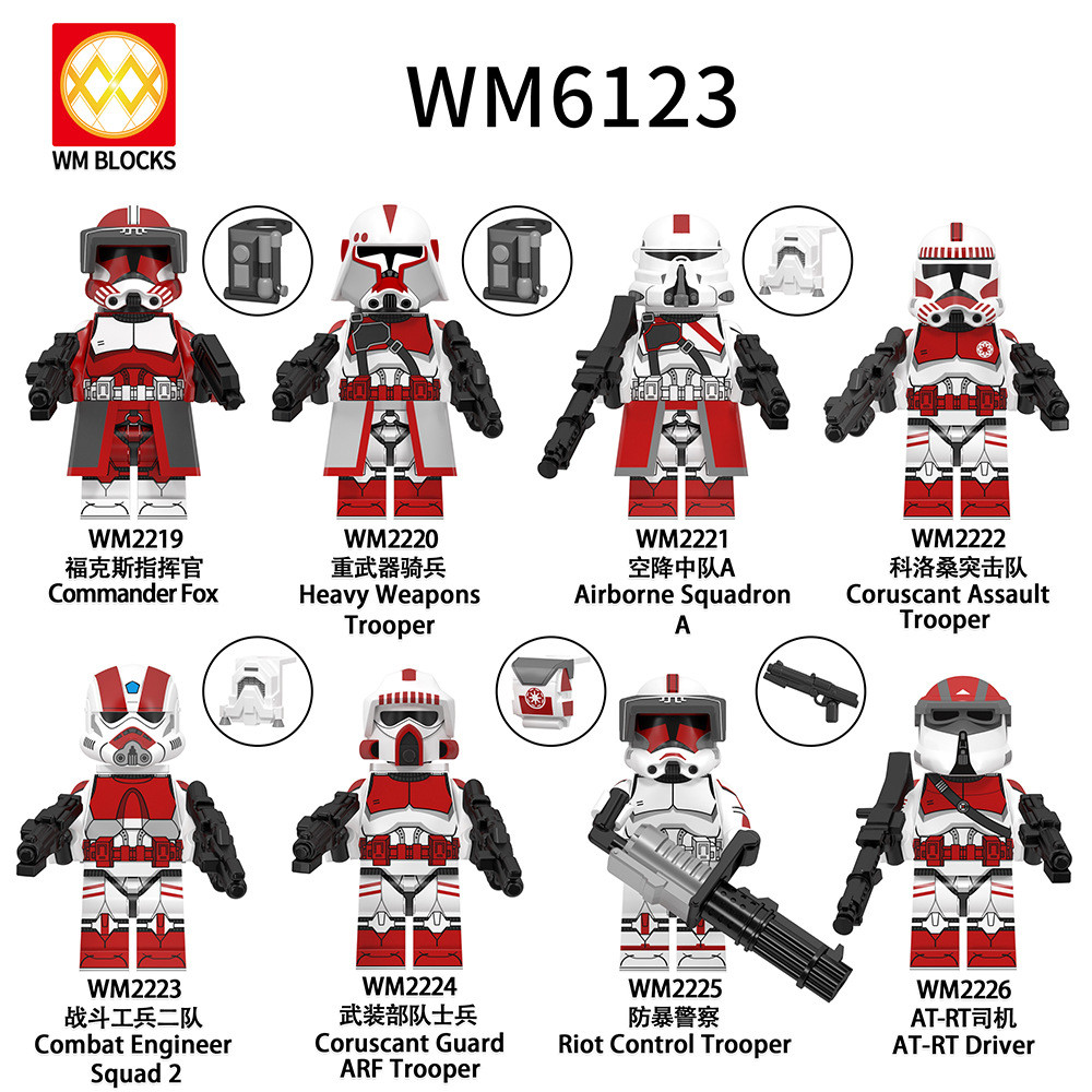 อัพเกรดใหม่ WM6123 TV Movie Series Armed Force Soldier ประกอบ Minifigure Building Block กระเป๋าของเล