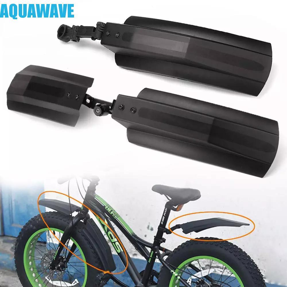 AQUAWAVE Snow Bike Fender สีดําจักรยานอะไหล่จักรยานจักรยานพับจักรยาน Fenders จักรยานไฟฟ้าสําหรับ Fat