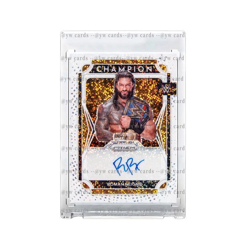 [] WWE WWE Roman Ryans Champion Gold Folding Sign Card Wrestling Star Collection Card การ์ดโฮมเมด