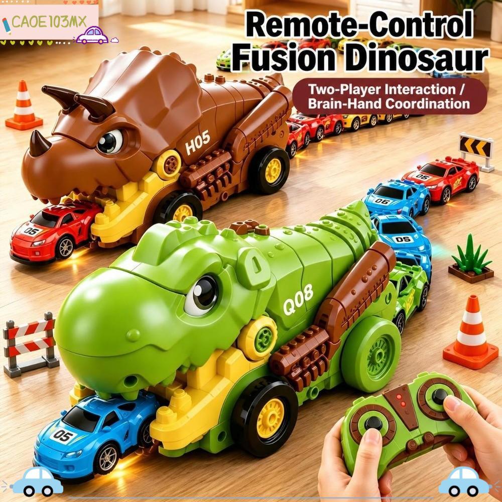 ICAOE103 Magnetic Car Game Toy, Remote Control Dinosaur/Shark Remote Control Toy Car, Magnetic Picku