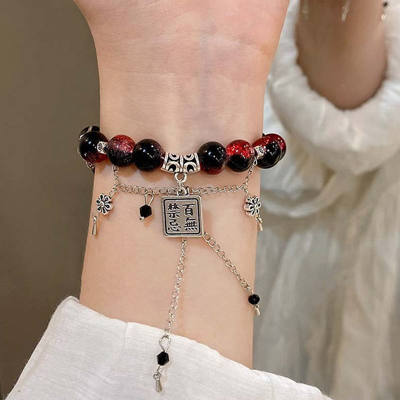 F4TH อะนิเมะ Tian Guan Ci Fu สร้อยข้อมือ Xie Lian Heaven อย่างเป็นทางการs Blessing ลูกปัดจี้สร้อยข้อ