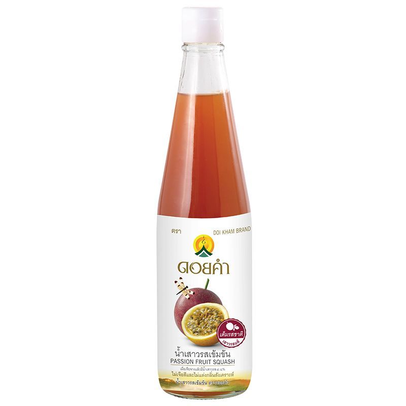 ดอยคำน้ำเสาวรสเข้มข้น 500มล. Doikham Passion Fruit Squash 500ml. [หมายเลขบาร์โค้ด 8850773530035]