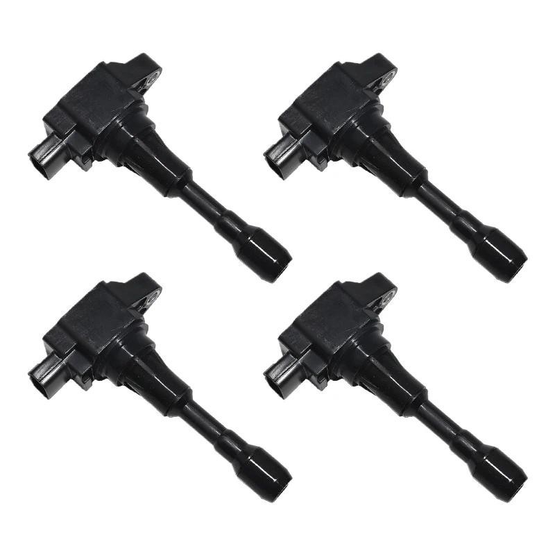 4 ชิ้นคอยล์จุดระเบิดรถยนต์ UF638 สําหรับ NISSAN GT-R (R35) V6-3.8L 2009-2017 T NISMO 2014- 22448JF00