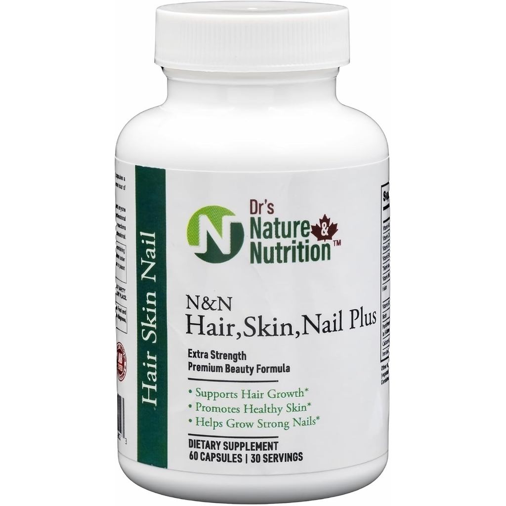 Drs Nature & Nutrition Hair, Skin & Nail Plus วิตามินอาหารเสริมพร้อม Biotin 5000mcg, สารสกัดจากไม้ไผ