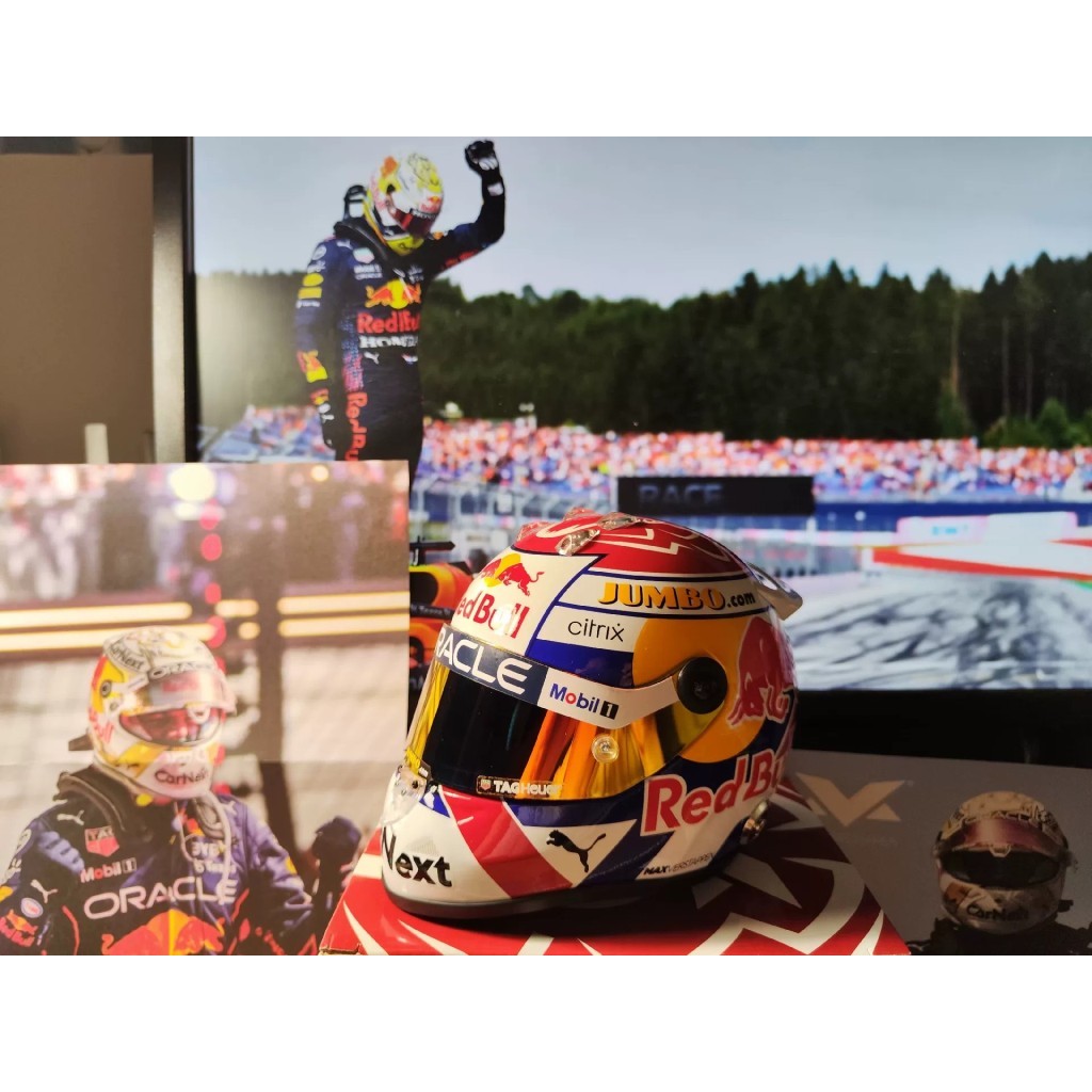 [คลังสินค้าพร้อม] หมวกกันน็อค F1 รุ่น 1: 2 SCHUEBERTH Schubert Red Bull RB18 Vista Pann Holland Stat