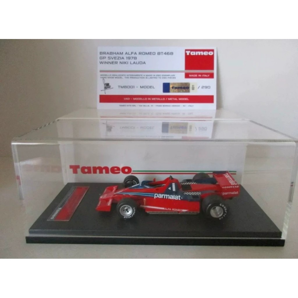 [สต๊อกพร้อม] [ขาย] 1/43 tameo Braham Alpha Rome BT46b Windmill Nicky Lauda 1978 Winning the Champion