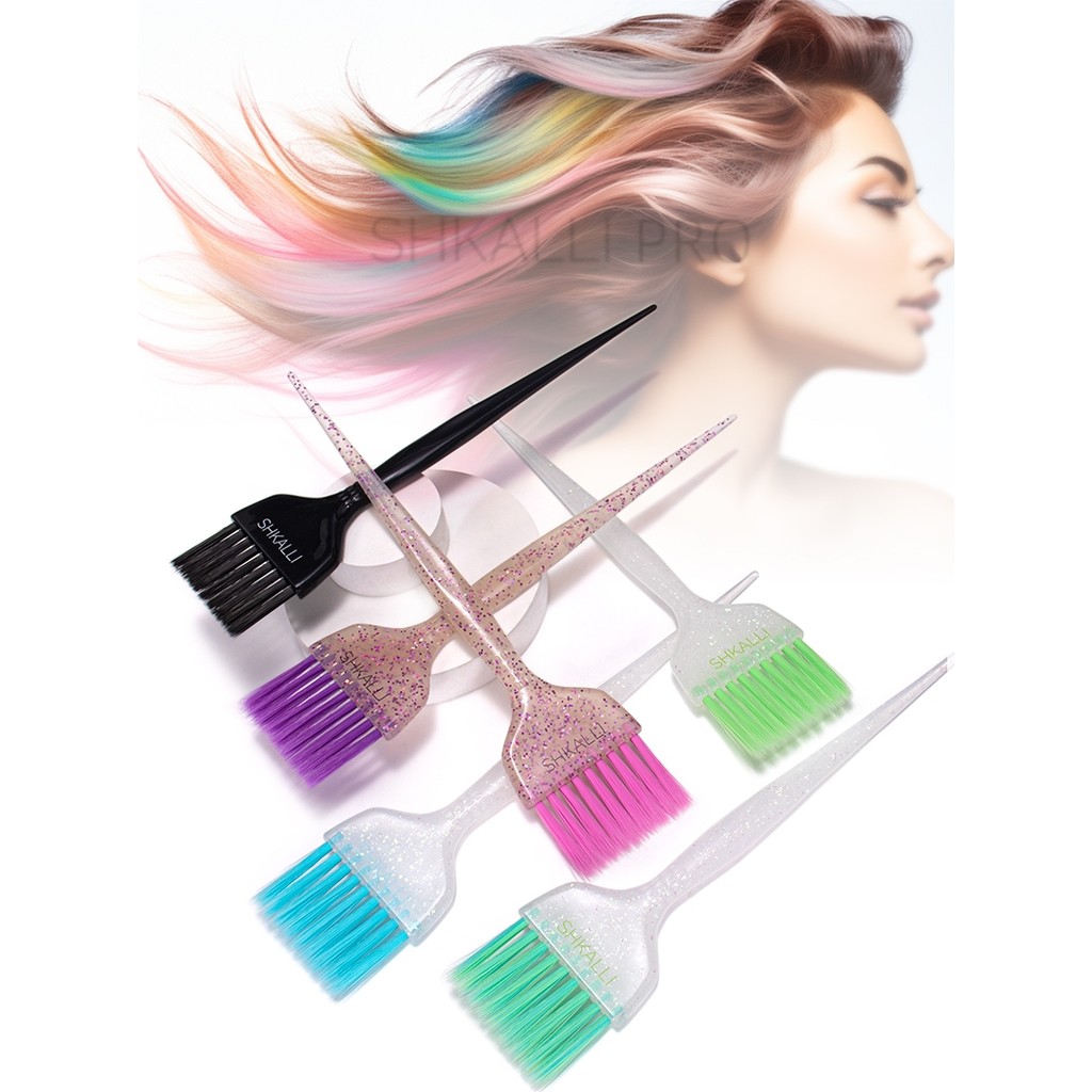 Paris Dyeing Tool balayage Color Training SHKALLI Hairdressing Professional Dyeing Brush หวีย้อมผม